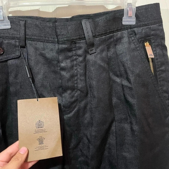 Burberry Zip Detailed Linen Blend Pants - Picture 3 of 9